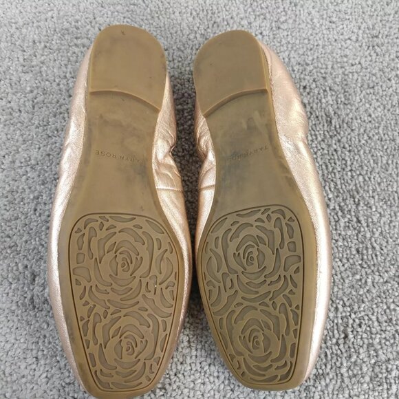 Taryn Rose Ballet Flats Rosalie Womens Size 5.5 Shoes Rose Gold Metallic Slip On - Picture 3 of 11